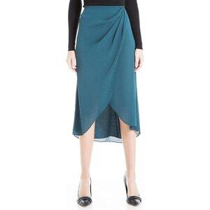 Max Studio BNWT women "Marine" tulip skirt satin faux wrap